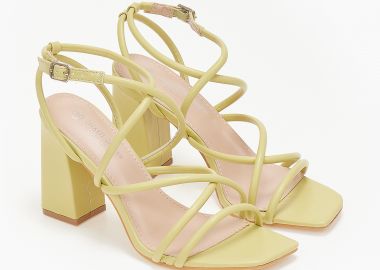 Πέδιλα με στρογγυλά λουράκια - Πράσινο - Issue - 