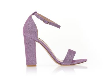 Πέδιλα μωβ λούρεξ με ρυθμιζόμενο λουράκι στον αστράγαλο ΜΩΒ - Tsoukalas - 