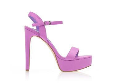 Πέδιλα μωβ σατέν με φιάπα ΜΩΒ - Tsoukalas - 