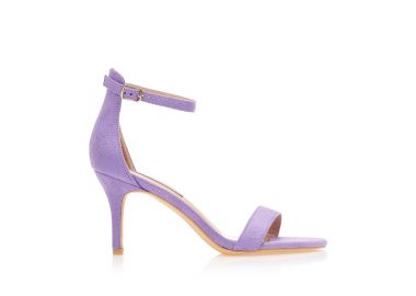 Πέδιλα μωβ σουέτ με φάσα ΜΩΒ - Tsoukalas - 