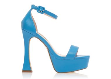 Πέδιλα μπλε δερματίνη με φιάπα ΜΠΛΕ - Tsoukalas - 