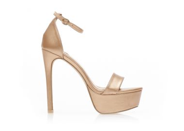 Πέδιλα μπρονζέ δερματίνη με φιάπα ΜΠΡΟΝΖΕ - Tsoukalas - 