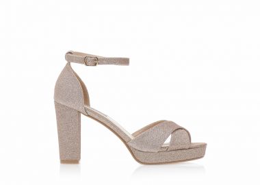 Πέδιλα μπρονζέ λούρεξ με χιαστί φάσα ΜΠΡΟΝΖΕ - Tsoukalas - 
