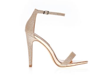 Πέδιλα μπρονζέ λούρεξ με λουράκι στον αστράγαλο ΜΠΡΟΝΖΕ - Tsoukalas - 