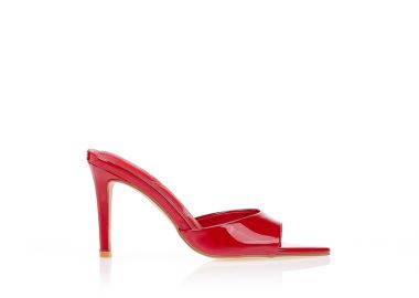 Πέδιλα mules κόκκινα μυτερά ΚΟΚΚΙΝΟ - Tsoukalas - 