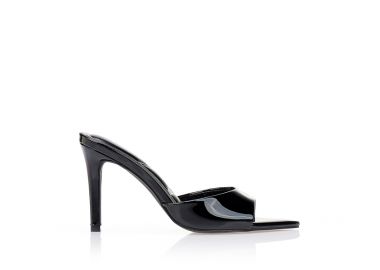 Πέδιλα mules μαύρα μυτερά ΜΑΥΡΟ - Tsoukalas - 