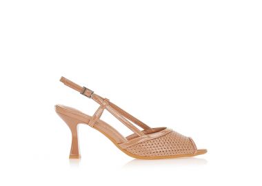 Πέδιλα πούρο δερματίνη με ανοιχτή μύτη ΠΟΥΡΟ - Tsoukalas - 