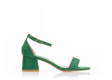 Πέδιλα πράσινα σουέτ με φάσα ΠΡΑΣΙΝΟ - Tsoukalas - 