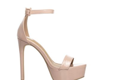 Πέδιλα ροζ λουστρίνι με φιάπα και λεπτό τακούνι ΡΟΖ - Tsoukalas - 