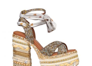 Πέδιλα-Σανδάλια γυναικεία Kurt Geiger Μπεζ 4352443609 Chelsea Scarf Platform 262 - Kurt Geiger - 