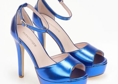 Πέδιλα στιλέτο με μπαρέτα - Μπλε - Issue - 