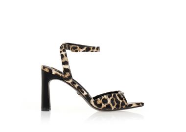 Πέδιλα TSOUKALAS animal print με χοντρό τακούνι ΛΕΟΠΑΡ - Tsoukalas - 