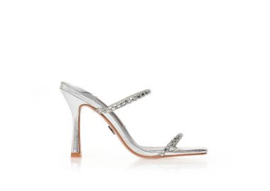 Πέδιλα TSOUKALAS ασημί με λουράκια και στρας ΑΣΗΜΙ - Tsoukalas - 