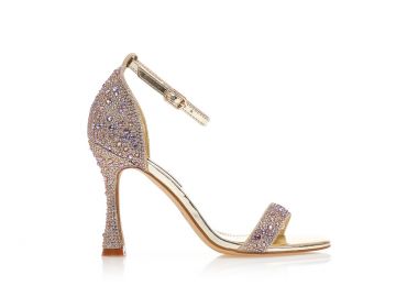 Πέδιλα TSOUKALAS χρυσά λούρεξ από στρας ΧΡΥΣΟ - Tsoukalas - 