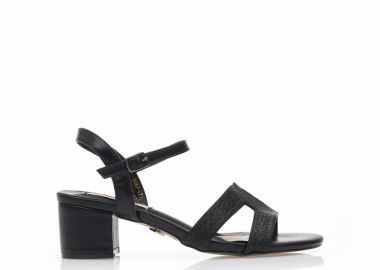 Πέδιλα TSOUKALAS μαύρα δερματίνη με ιδιαίτερη φάσα ΜΑΥΡΟ - Tsoukalas - 