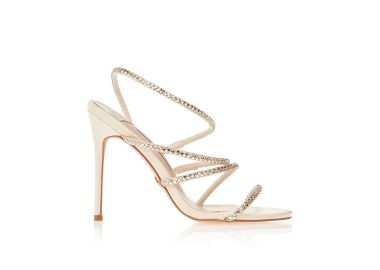 Πέδιλα TSOUKALAS με λεπτά λουράκια και στρας NUDE - Tsoukalas - 