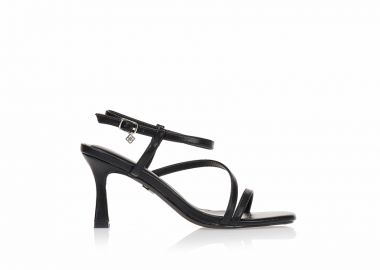 Πέδιλα TSOUKALAS με λουράκια και μπαρέτα ΜΑΥΡΟ - Tsoukalas - 