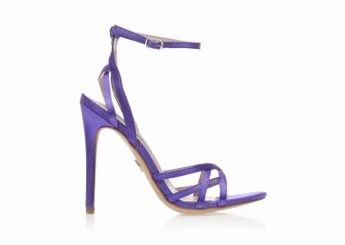 Πέδιλα TSOUKALAS μωβ σατέν με πολλαπλά λουράκια ΜΩΒ - Tsoukalas - 