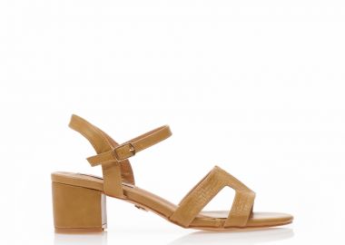 Πέδιλα TSOUKALAS μπεζ δερματίνη με ιδιαίτερη φάσα ΜΠΕΖ - Tsoukalas - 