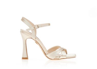 Πέδιλα TSOUKALAS μπεζ σατέν με χιαστί φάσα ΜΠΕΖ - Tsoukalas - 