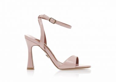 Πέδιλα TSOUKALAS ροζ λουστρίνι με ιδιαίτερο σχέδιο στο λουράκι ΡΟΖ - Tsoukalas - 