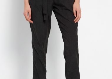 Peg leg παντελόνι με ελαστική μέση και ζώνη - FUNKY BUDDHA - 