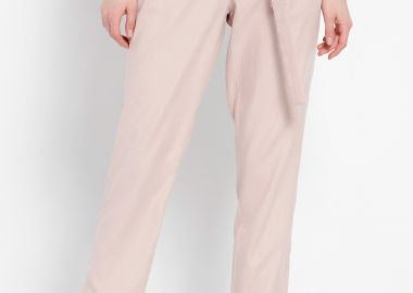 Peg leg παντελόνι με ελαστική μέση και ζώνη - FUNKY BUDDHA - 