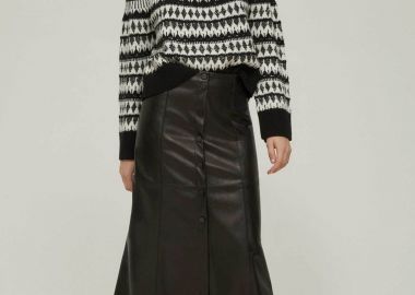 Pennyblack γυναικεία midi φούστα faux δέρμα 