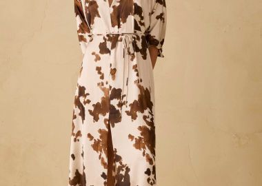 Pennyblack γυναικείο φόρεμα midi με cow print 