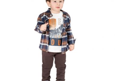 Πεντάτσεπο παντελόνι για αγόρι - ΚΑΦΕ 12-124108-2 - energiers - 