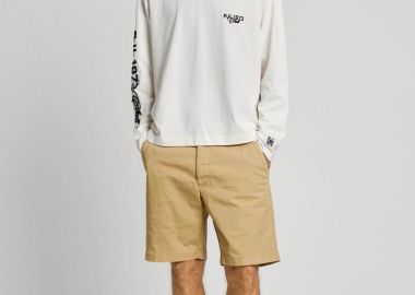 Pepe Jeans ανδρική βερμούδα chino Regular Fit - PM801181 Μπεζ - PEPE JEANS - 