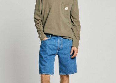 Pepe Jeans ανδρική denim βερμούδα Loose Fit - PM801176ND3 Denim Blue - PEPE JEANS - 