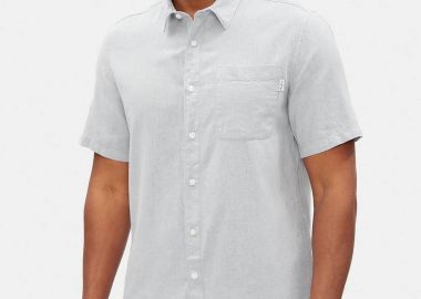 Pepe Jeans ανδρικό λινό πουκάμισο μονόχρωμο Regular Fit - PM308847 Σιελ - PEPE JEANS - 