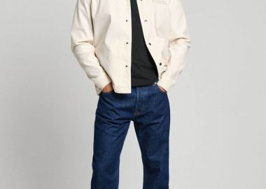 Pepe Jeans ανδρικό overshirt με logo print Regular Fit - PM308811 Εκρού - PEPE JEANS - 