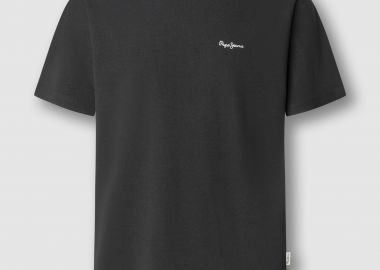 Pepe Jeans ανδρικό T-shirt μονόχρωμο με logo print 