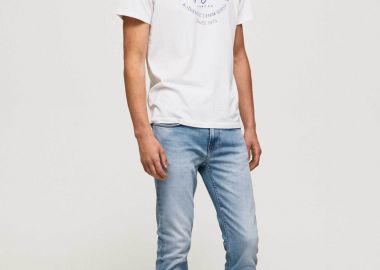Pepe Jeans ανδρικό τζην παντελόνι πεντάτσεπο με all-over worn effect 