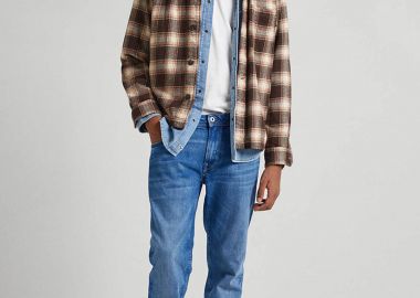 Pepe Jeans ανδρικό τζιν παντελόνι πεντάτσεπο Slim Fit (32L) - PM206323VS32 Denim Blue - PEPE JEANS - 