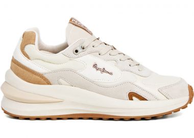 Pepe Jeans εκρού δερμάτινο sneaker WINSLOW PLS600035 - Pepe Jeans - 