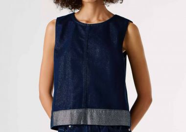 Pepe Jeans γυναικείo denim τοπ αμάνικο Boxy Fit 
