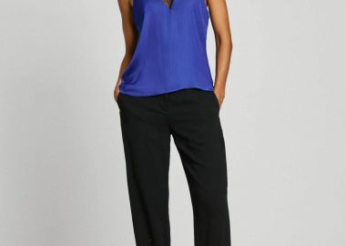 Pepe Jeans γυναικείo τοπ σατέν με δαντέλα - PL304967 Μπλε Ηλεκτρίκ - PEPE JEANS - 