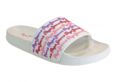 Pepe Jeans SLIDER UNISEX Παντόφλες PLS70145-003 Λεύκο - Pepe jeans - 