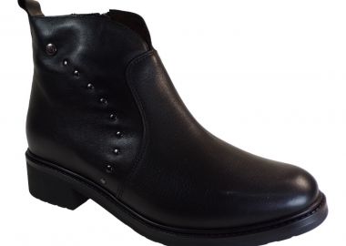 PEPE MENARGUES SHOES Γυναικεία Παπούτσια Μποτάκια 21262 Μαύρο Δέρμα - PEPE MENARGUES - 