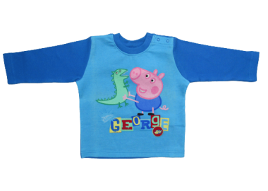 PEPPA PIG ΠΑΙΔΙΚΗ ΜΠΛΟΥΖΑ GEORGE PIG 0281 - γαλάζιο ΓΑΛΑΖΙΟ - OEM - 