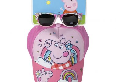 Peppa Pig σετ γυαλιών ηλίου και καπέλου μπέιζμπολ με UV 400 Ροζ - Peppa Pig - 