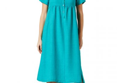 ΠΕΤΡΟΛ ΦΟΡΕΜΑ OVERSIZED ΜΕ ΤΣΕΠΕΣ LINEN-LOOK - Anna Raxevsky - 