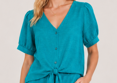 ΠΕΤΡΟΛ LINEN-LOOK CROP TOP ΠΟΥΚΑΜΙΣΟ - Anna Raxevsky - 