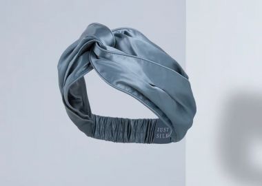 Πετρόλ μεταξωτή κορδελα μαλλιών - JUST SILK - 