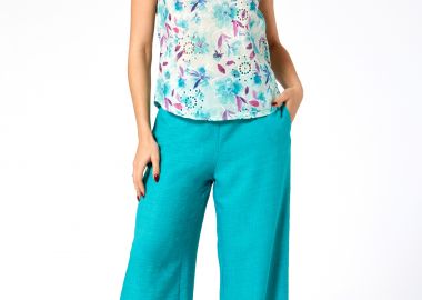 ΠΕΤΡΟΛ ΠΑΝΤΕΛΟΝΑ ΜΕ ΤΣΕΠΕΣ LINEN-LOOK - Anna Raxevsky - 