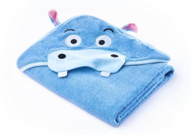 Πετσέτα μπάνιου 100% βαμβακερή 100x100cm Sensillo Hippo Blue 5902021524181 Blue - Sensillo - 