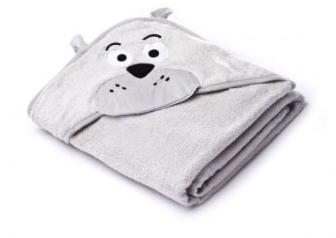 Πετσέτα μπάνιου Sensillo 100% βαμβακερή 100x100cm Grey Teddy Bear 30591 Grey - Sensillo - 